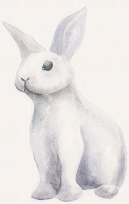 The Ghost in the Garden watercolor illustration